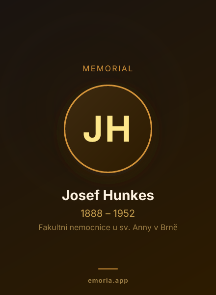 Memorial portrait of Josef Hunkes
