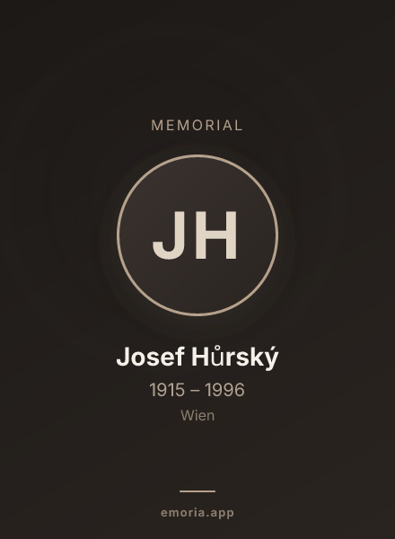 Memorial portrait of Josef Hůrský