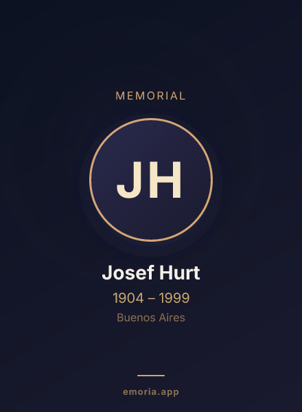 Memorial portrait of Josef Hurt