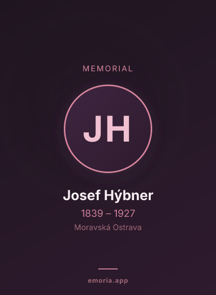 Memorial portrait of Josef Hýbner
