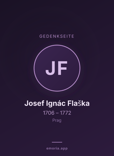 Gedenkportrait von Josef Ignác Flaška