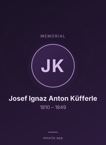 Memorial portrait of Josef Ignaz Anton Küfferle