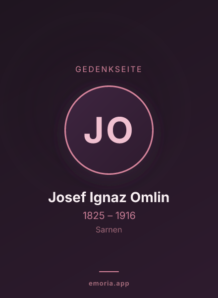 Gedenkportrait von Josef Ignaz Omlin
