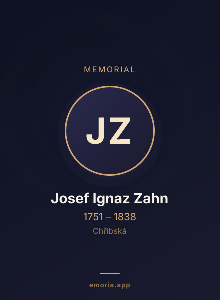 Memorial portrait of Josef Ignaz Zahn