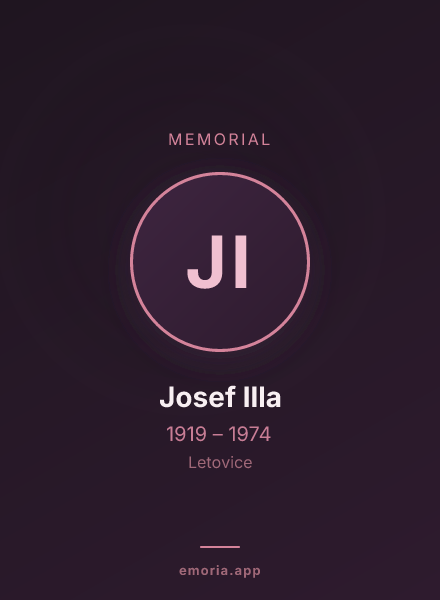 Memorial portrait of Josef Illa