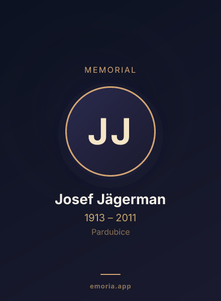 Memorial portrait of Josef Jägerman