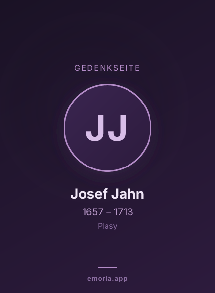 Gedenkportrait von Josef Jahn