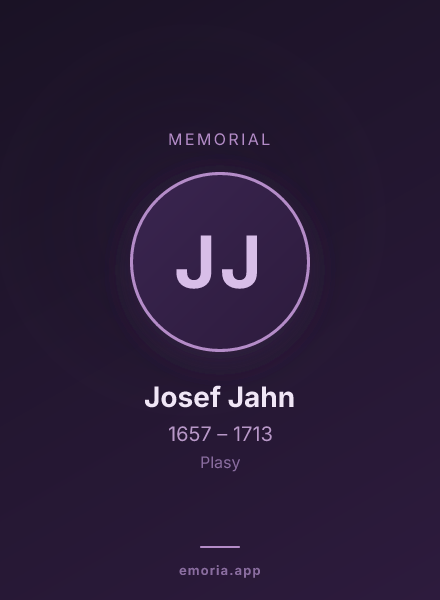 Memorial portrait of Josef Jahn