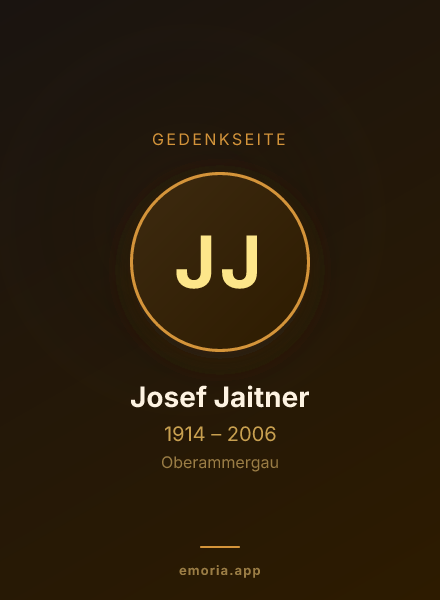 Gedenkportrait von Josef Jaitner