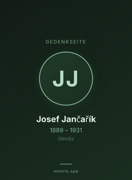 Gedenkportrait von Josef Jančařík