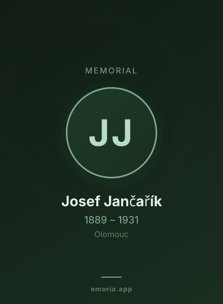 Memorial portrait of Josef Jančařík
