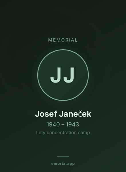 Memorial portrait of Josef Janeček