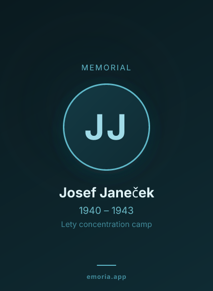 Memorial portrait of Josef Janeček