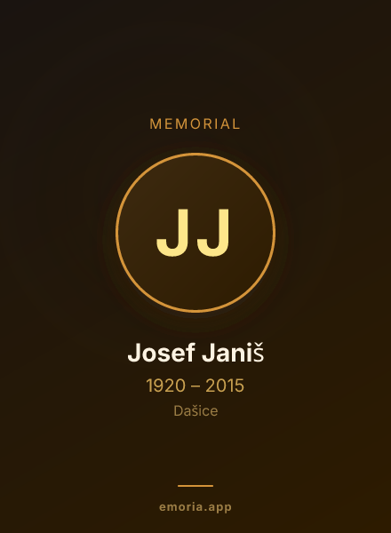 Memorial portrait of Josef Janiš