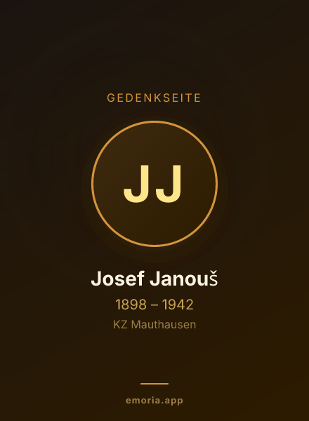 Gedenkportrait von Josef Janouš