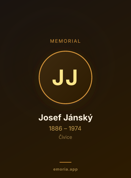 Memorial portrait of Josef Jánský