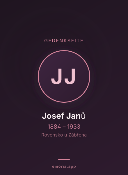 Gedenkportrait von Josef Janů