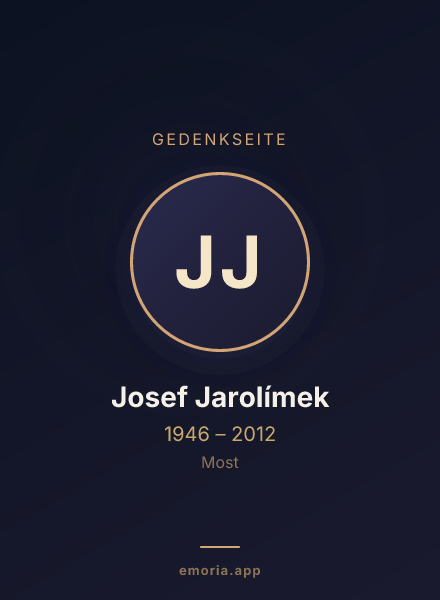 Gedenkportrait von Josef Jarolímek