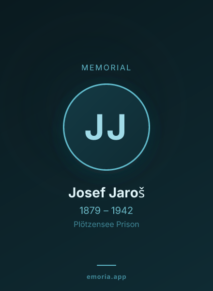 Memorial portrait of Josef Jaroš