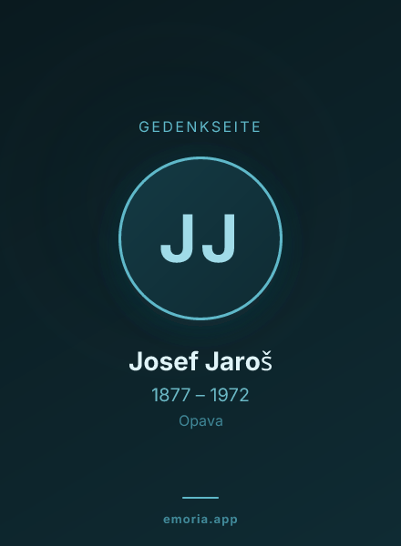 Gedenkportrait von Josef Jaroš