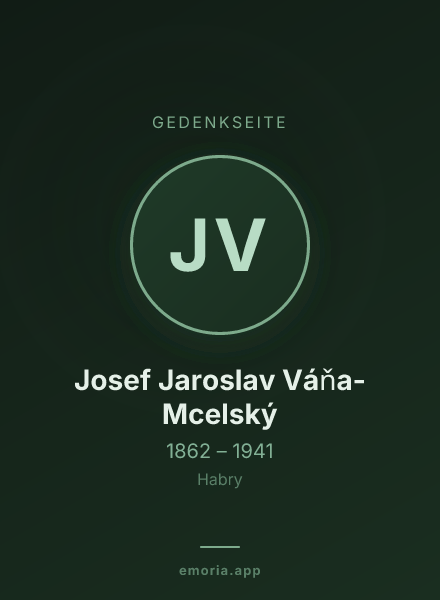 Gedenkportrait von Josef Jaroslav Váňa-Mcelský