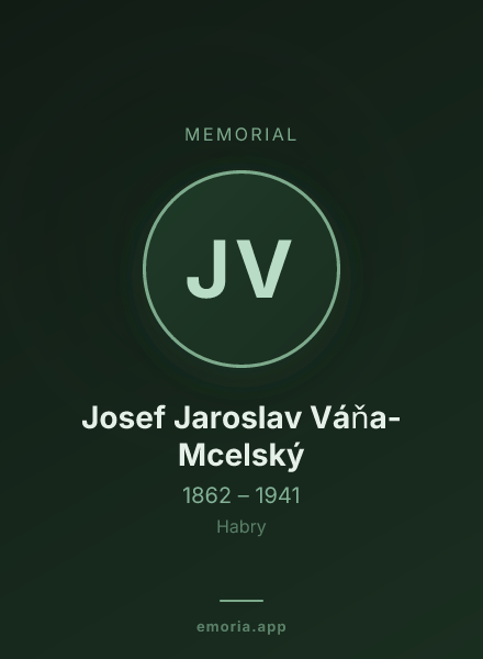 Memorial portrait of Josef Jaroslav Váňa-Mcelský