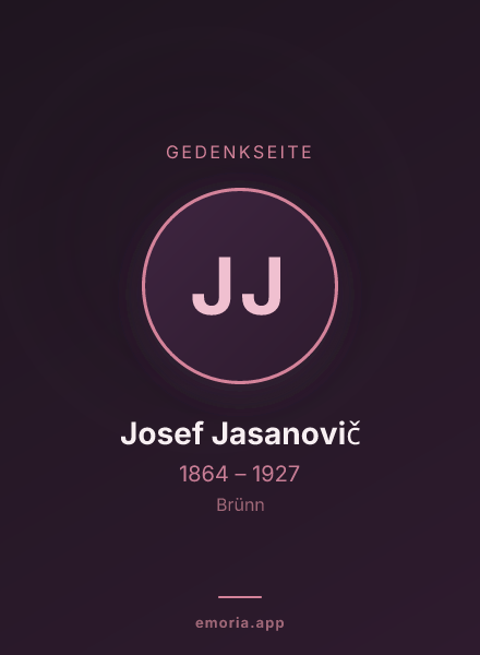 Gedenkportrait von Josef Jasanovič