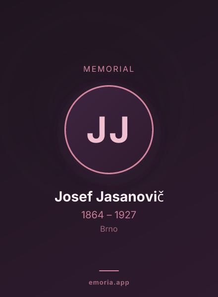 Memorial portrait of Josef Jasanovič