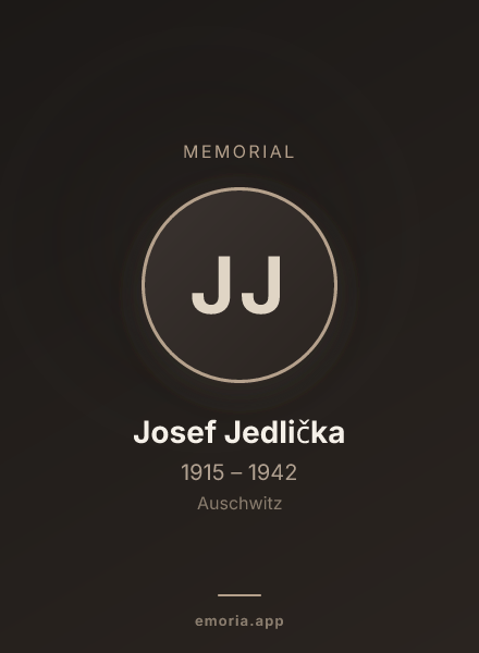 Memorial portrait of Josef Jedlička
