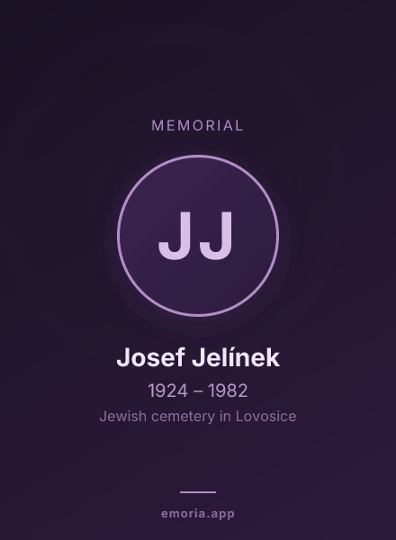 Memorial portrait of Josef Jelínek