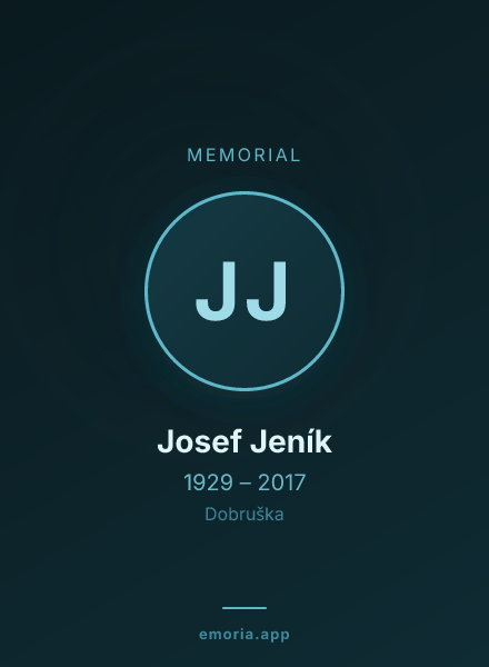 Memorial portrait of Josef Jeník