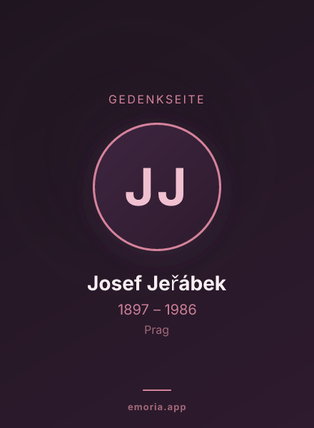 Gedenkportrait von Josef Jeřábek