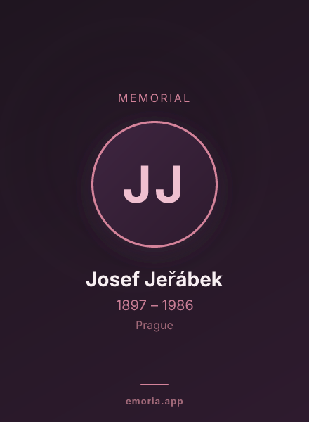 Memorial portrait of Josef Jeřábek