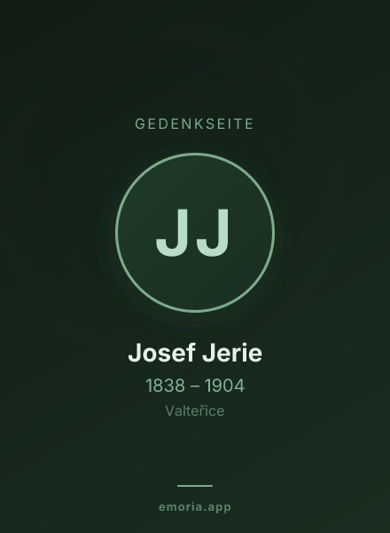 Gedenkportrait von Josef Jerie