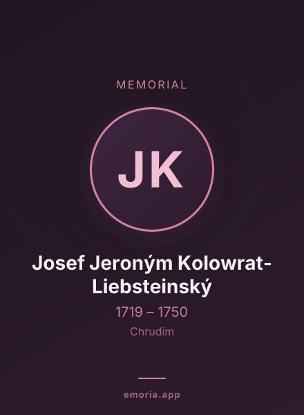 Memorial portrait of Josef Jeroným Kolowrat-Liebsteinský