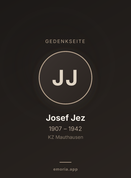 Gedenkportrait von Josef Jez