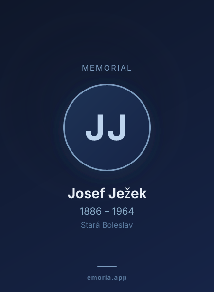 Memorial portrait of Josef Ježek