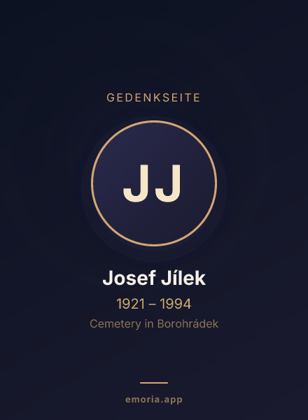 Gedenkportrait von Josef Jílek