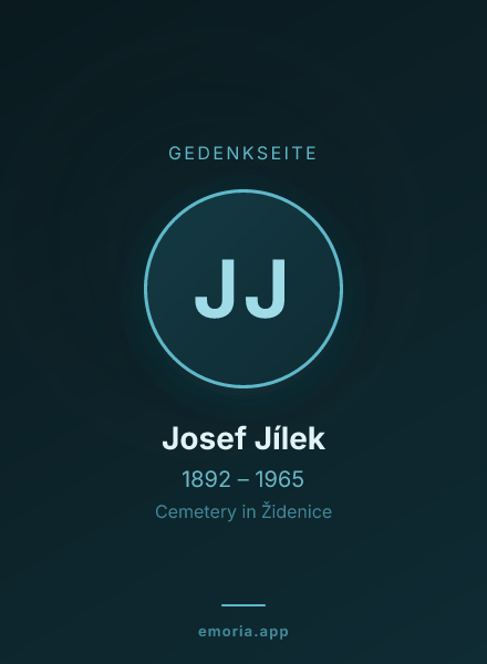 Gedenkportrait von Josef Jílek