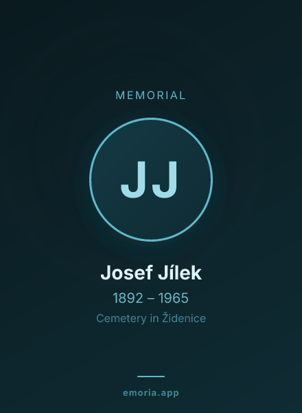 Memorial portrait of Josef Jílek