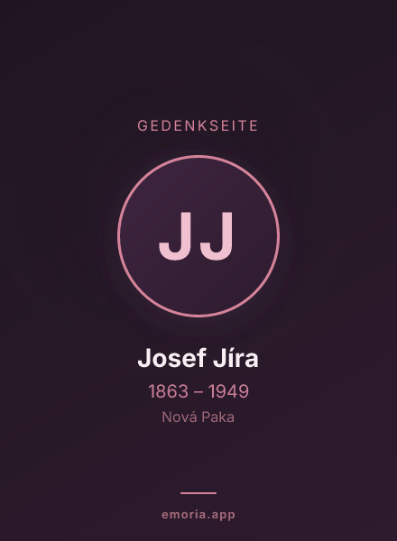 Gedenkportrait von Josef Jíra