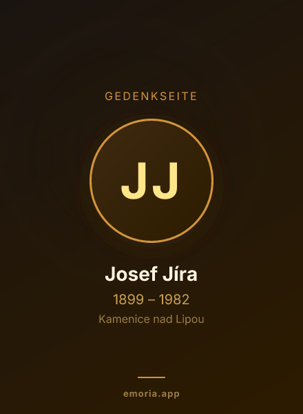 Gedenkportrait von Josef Jíra