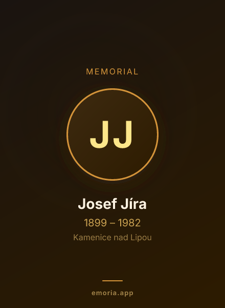 Memorial portrait of Josef Jíra