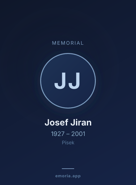 Memorial portrait of Josef Jiran