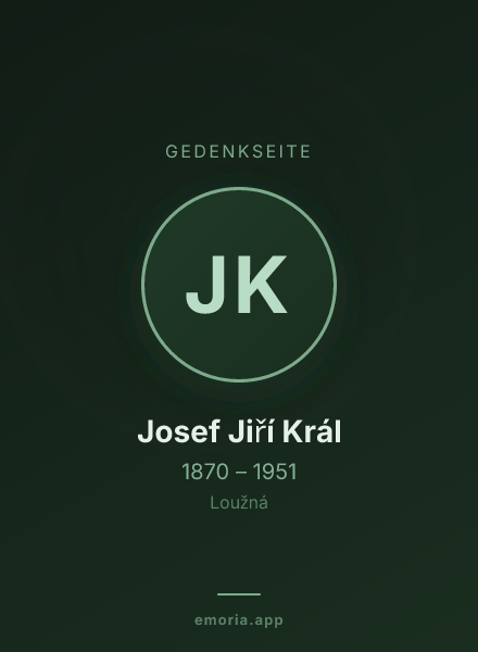 Gedenkportrait von Josef Jiří Král