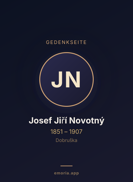 Gedenkportrait von Josef Jiří Novotný