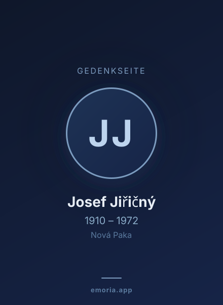 Gedenkportrait von Josef Jiřičný
