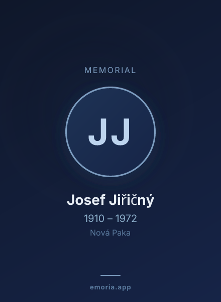 Memorial portrait of Josef Jiřičný