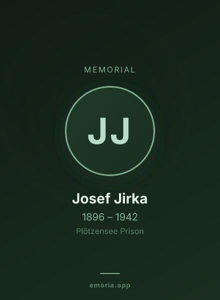 Memorial portrait of Josef Jirka