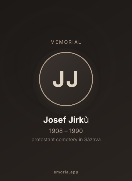 Memorial portrait of Josef Jirků